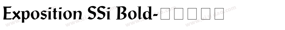 Exposition SSi Bold字体转换